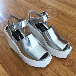 Opening Ceremony Luna Metallic Wedge Sandal